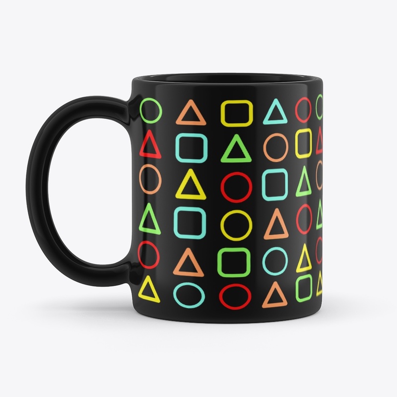 Multi Color Shapes Mug