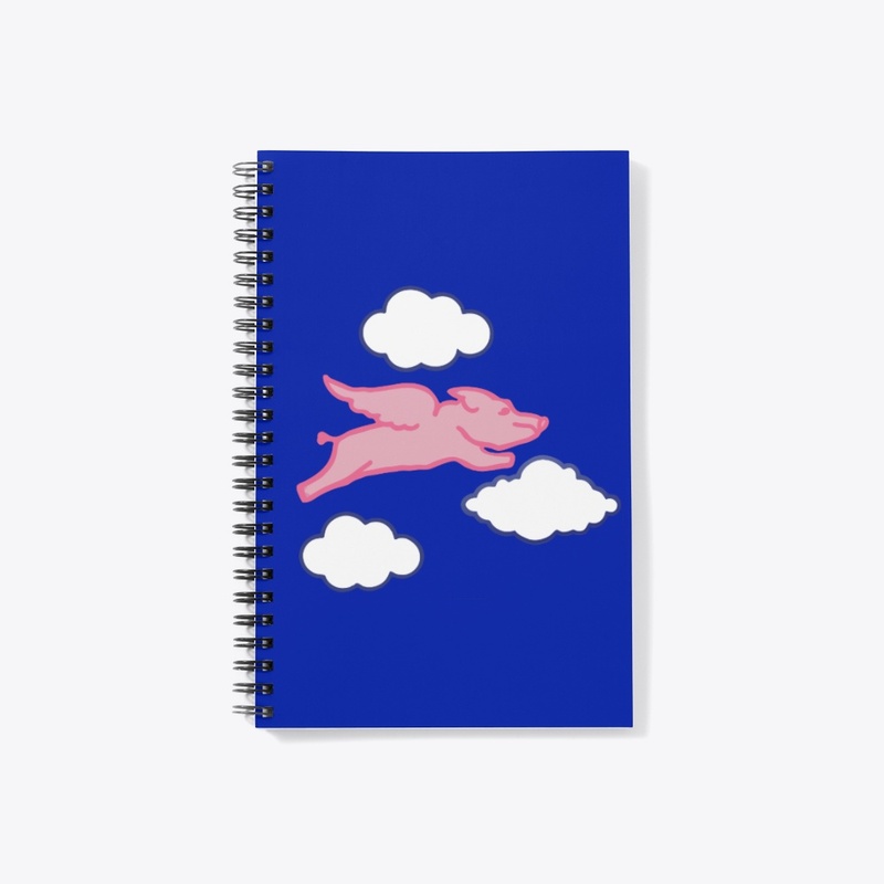 When Pigs Fly Whimsical Sky Illustration