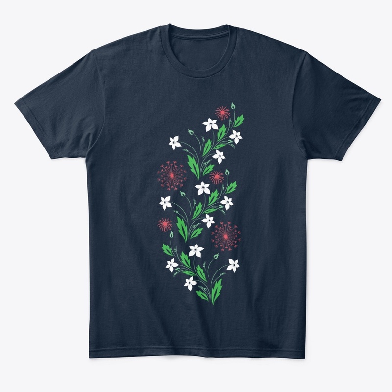 Art Nouveau Boho Wildflowers Flowers tee