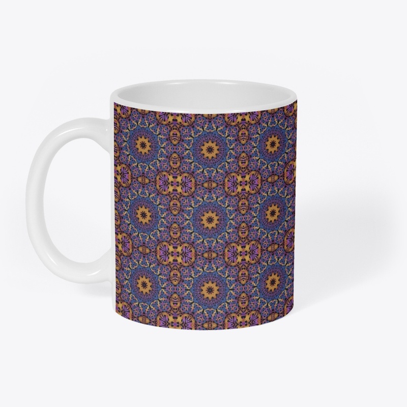Blue Gold Celtic Knot Kaleidoscope