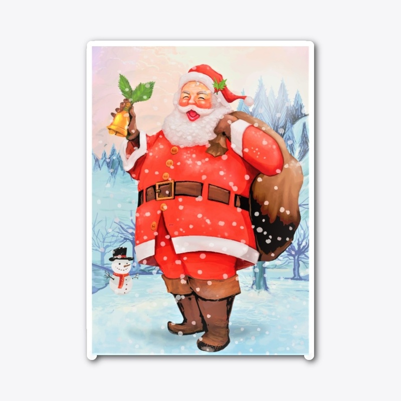 Vintage Santa with bell.