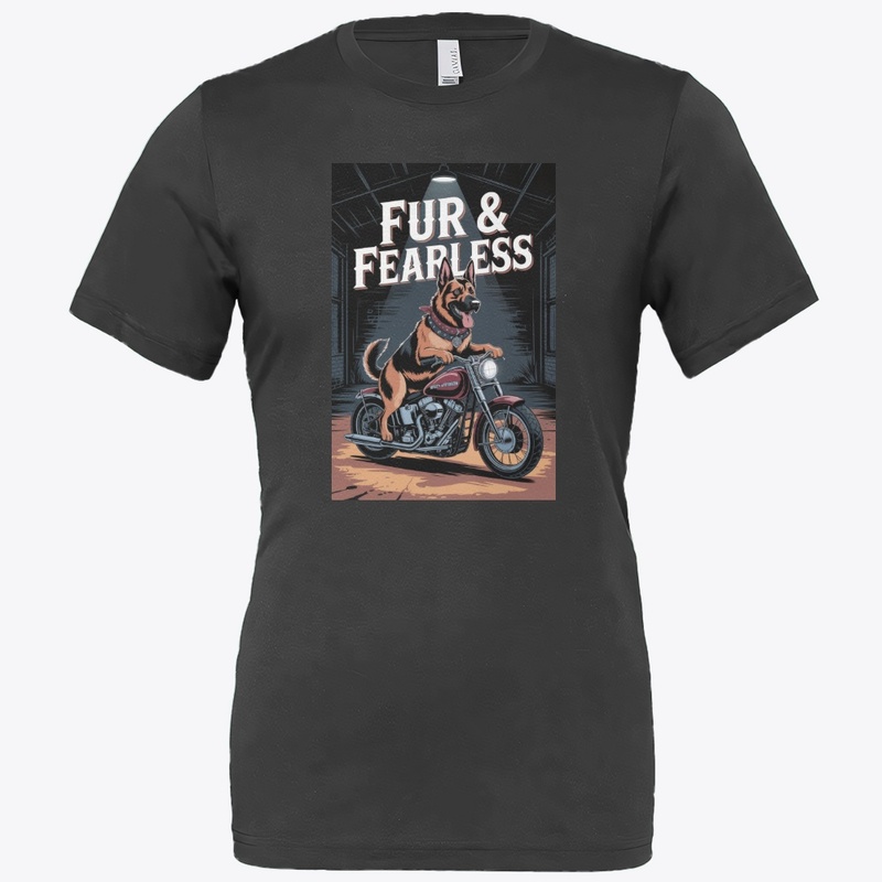 Biker Dog German Shepherd Tee