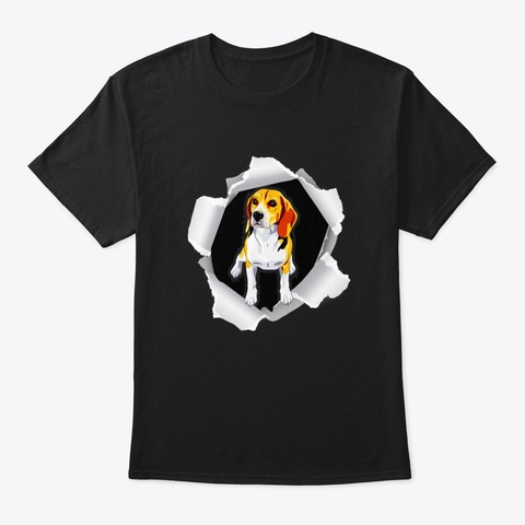 Funny Beagle In Your Heart Shirt   Beagl Black T-Shirt Front