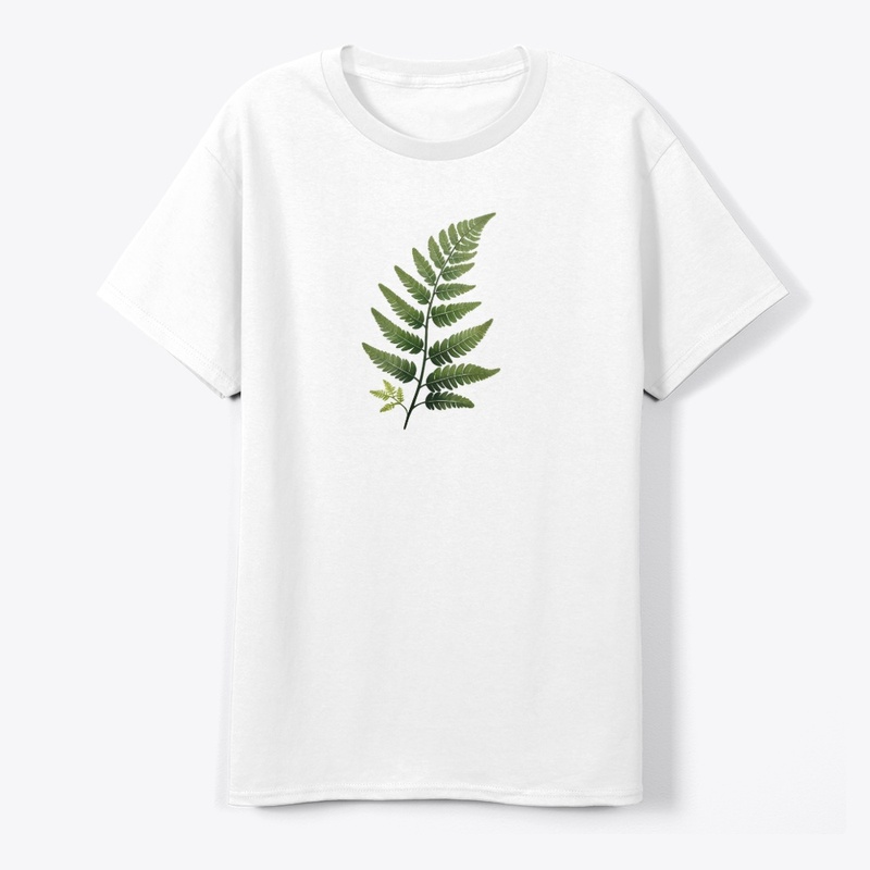 Fern Leaf Transparent Frosted Sticker.