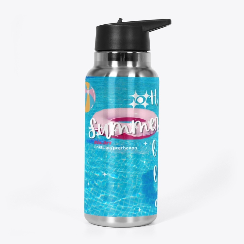 Hello Summer 32 oz Water Bottle