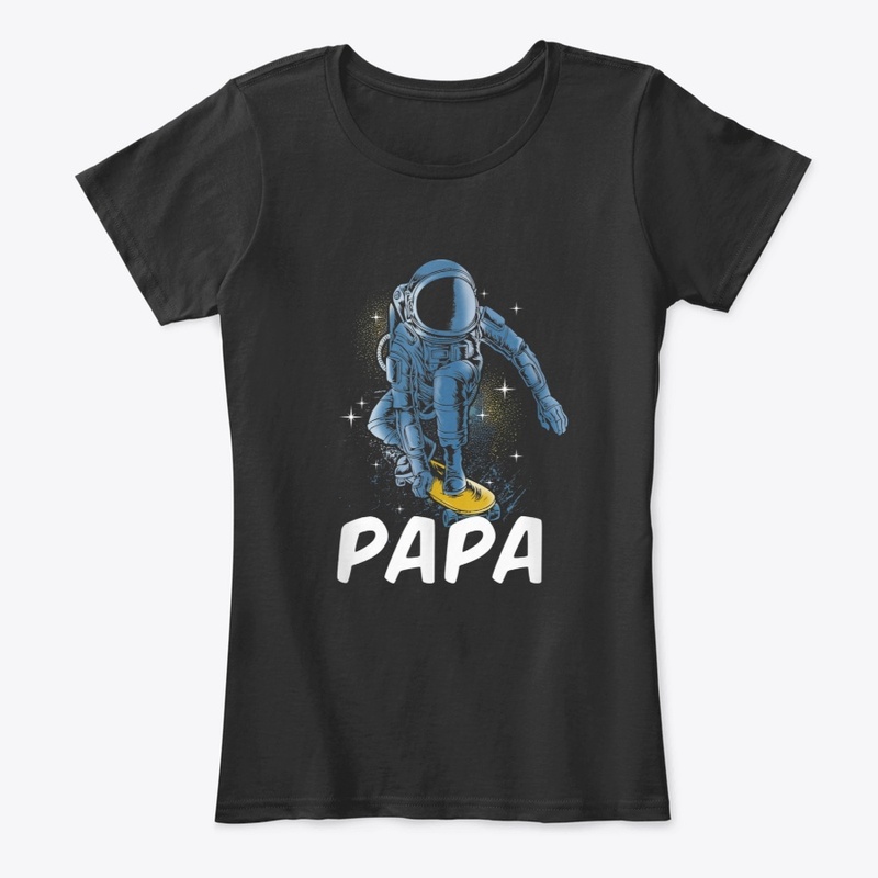 Astronaut Skateboarding  Papa
