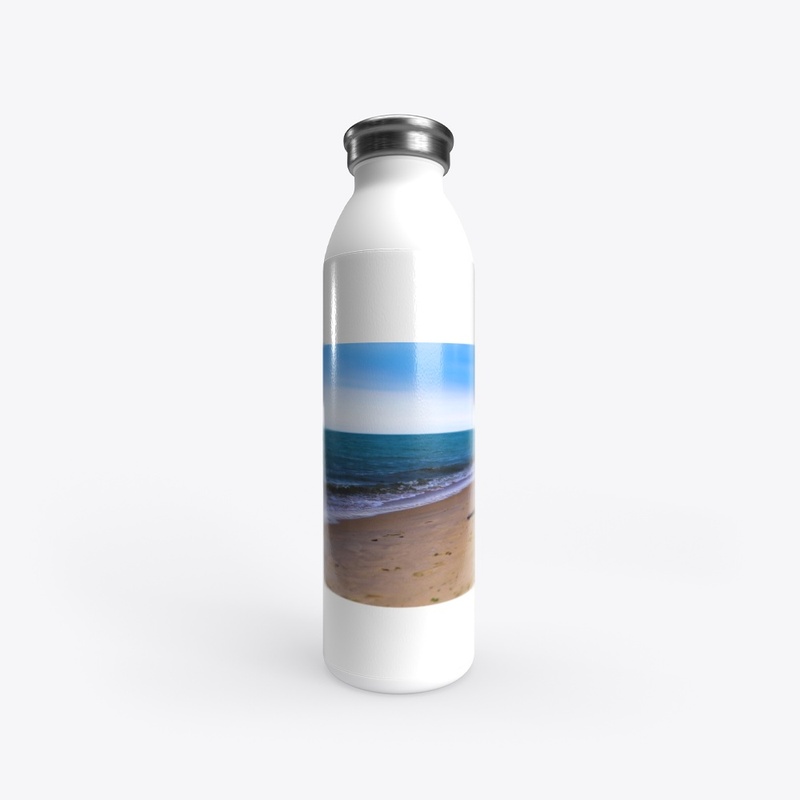Lake Michigan Waves-White Water Bottle