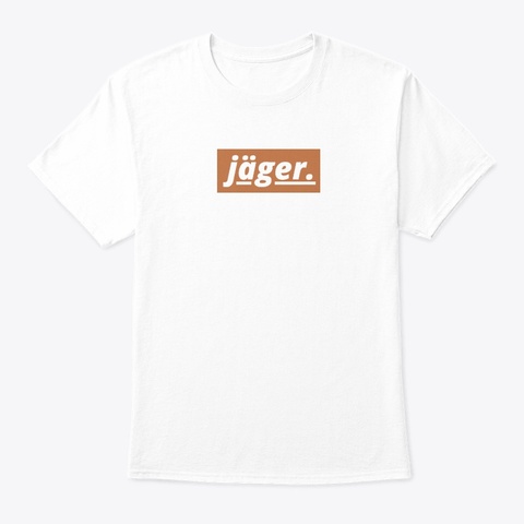 Jäger. White T-Shirt Front