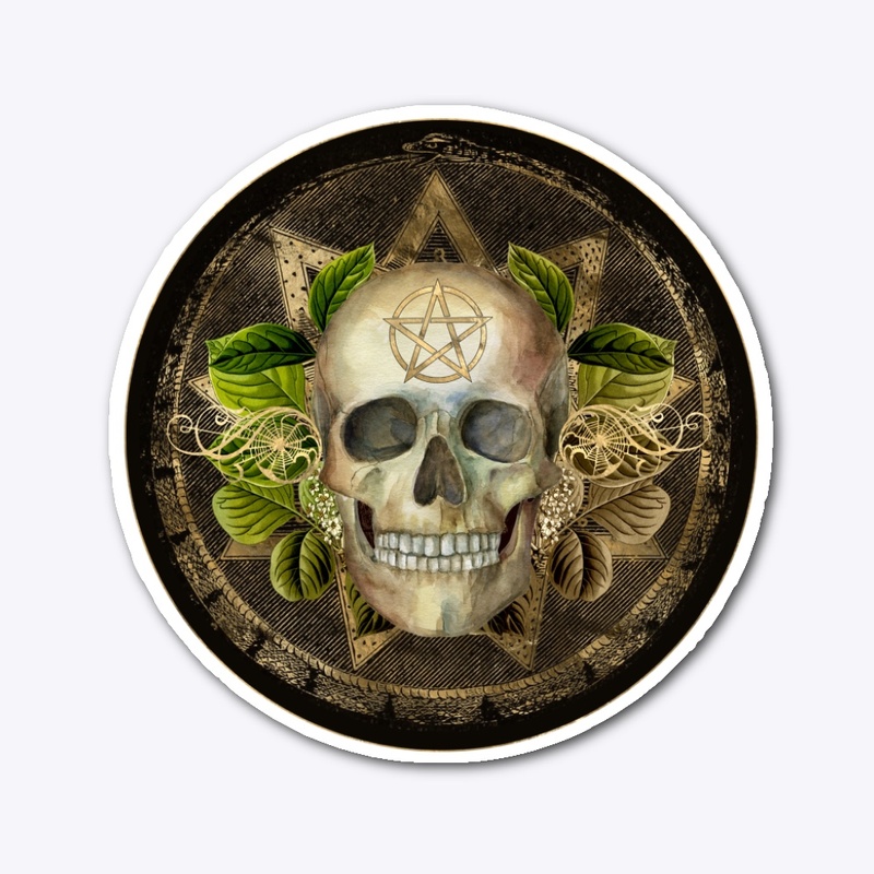 Witchy Pagan Skull
