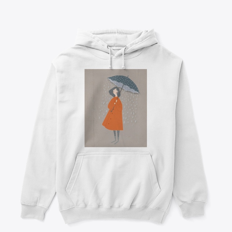 woman in the rain