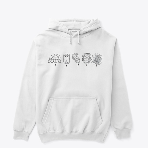5 Unusual Flowers White T-Shirt Front