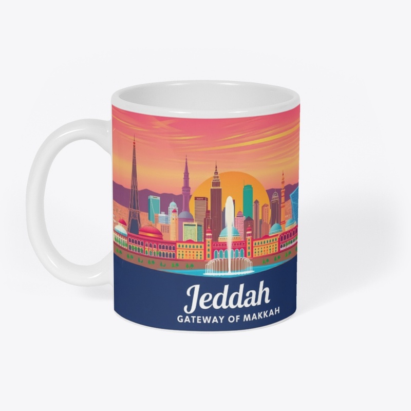 Jeddah Red Sea Bride Skyline Art