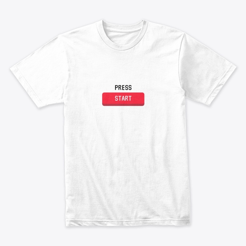 "press start" clothing