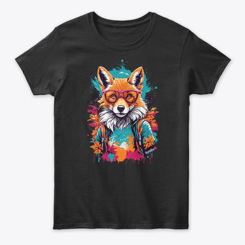 summer fox with glasses version three