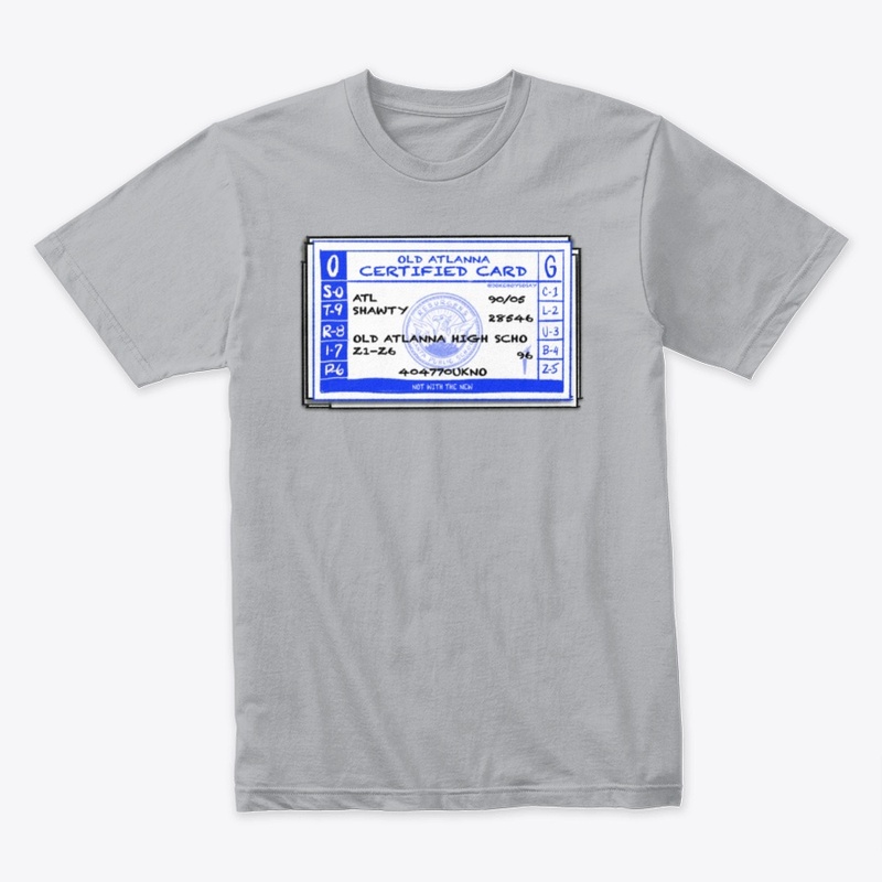 Old Atlanna Certified Blue Card