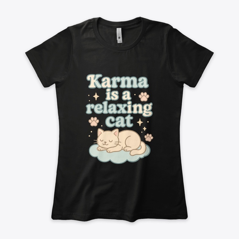 Karma Is a Relaxing Cat Vintage Gift