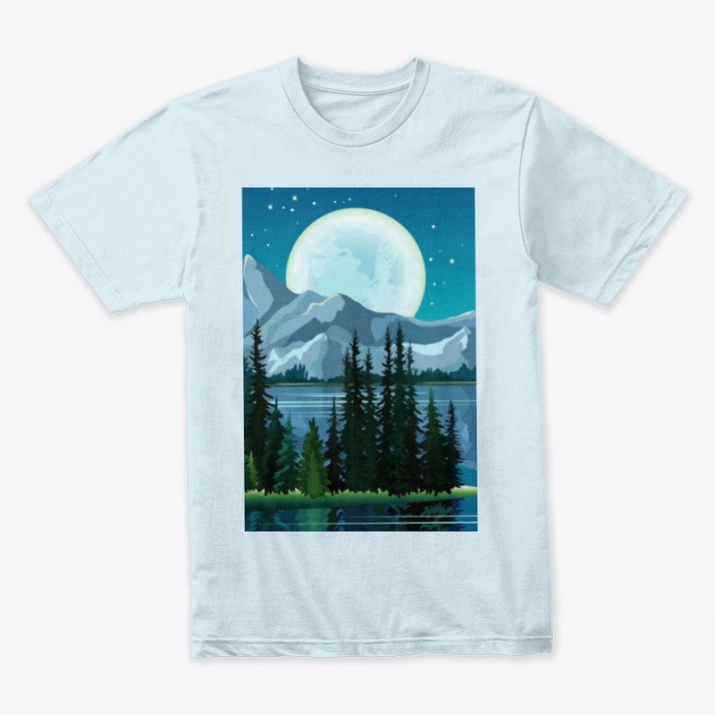 Dark Knight Moon With Forest Reflection