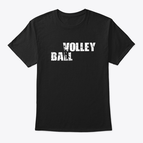 Distressed Look Volleyball Gift For Voll Black T-Shirt Front