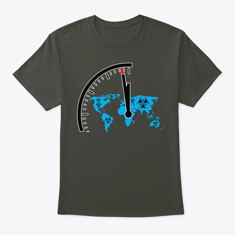 Doomsday Clock Ticks 100 Second Smoke Gray T-Shirt Front