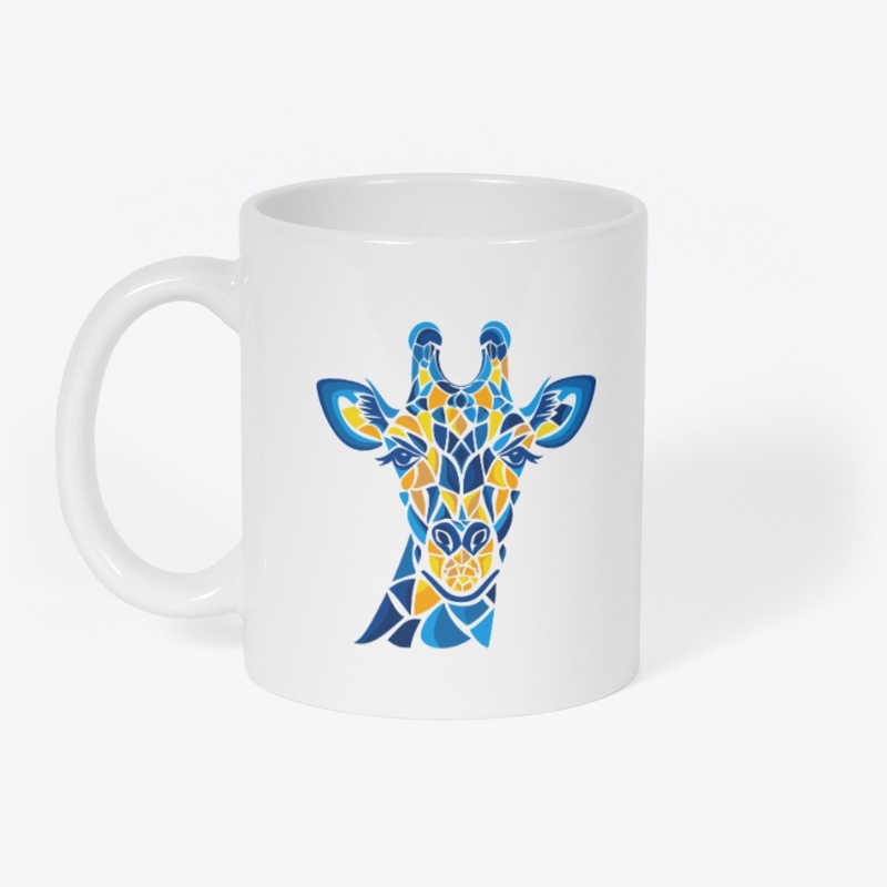 Trendy Giraffe Geometric Colorful Modern