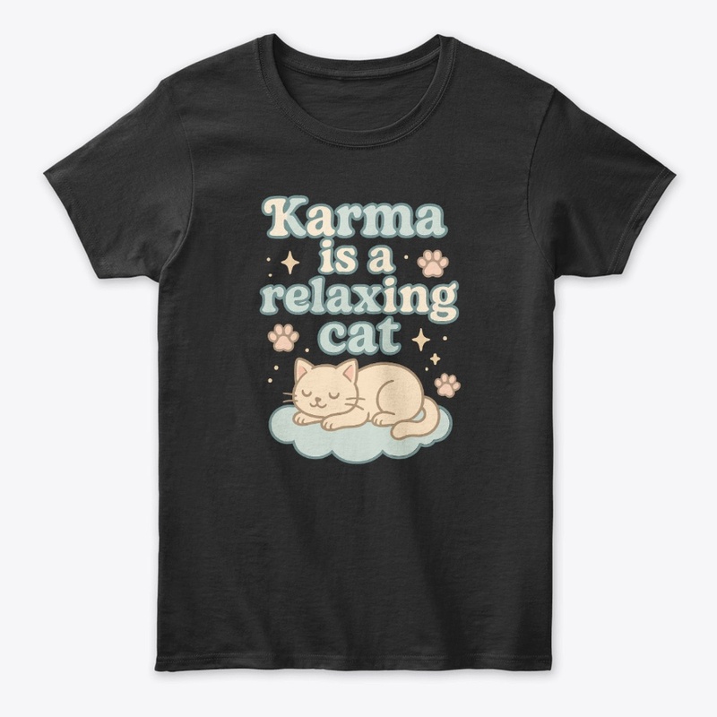 Karma Is a Relaxing Cat Vintage Gift