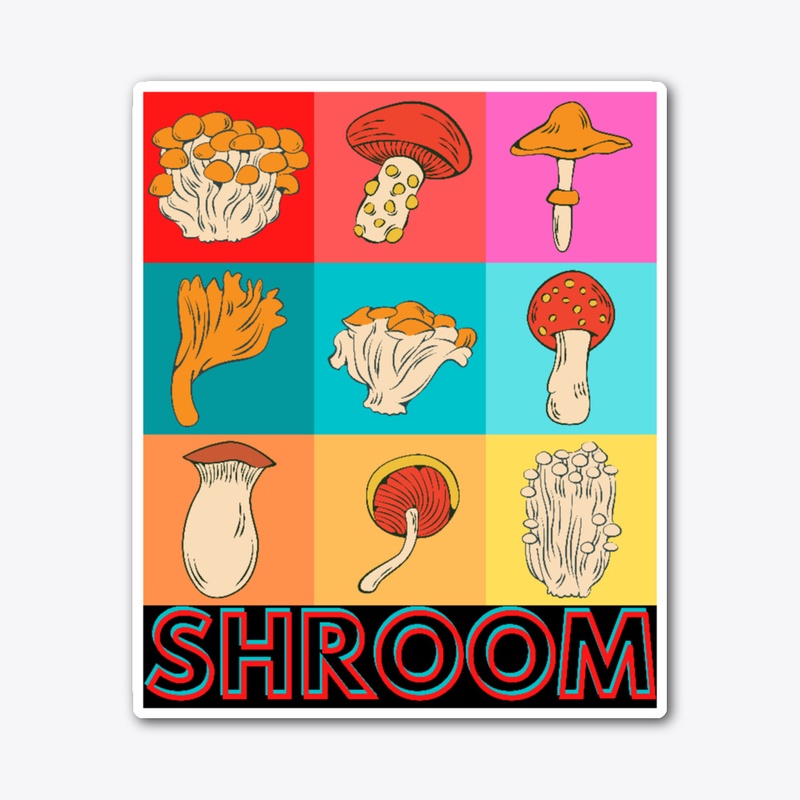 Cute Nine reishi Mushrooms cottagecore 