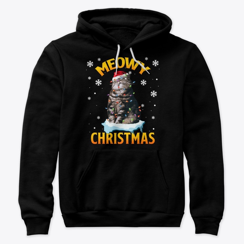 Funny Cat Lover Gift - Meowy Christmas