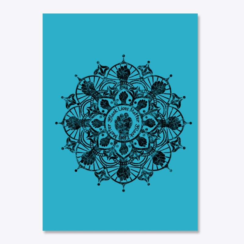 Black Lives Matter  Distressed Mandala 