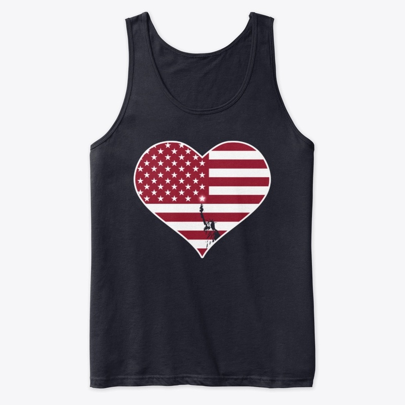 Statue of Liberty US Flag T-Shirt