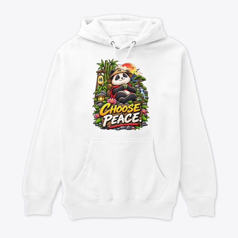 Choose Peace Panda T-Shirt Design 