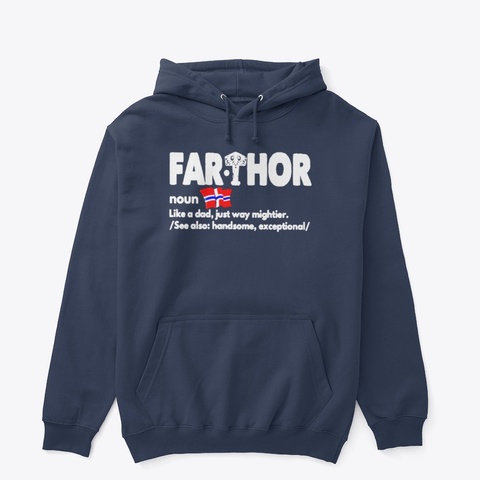 Farthor Definition Viking Dad Shirt Navy áo T-Shirt Front