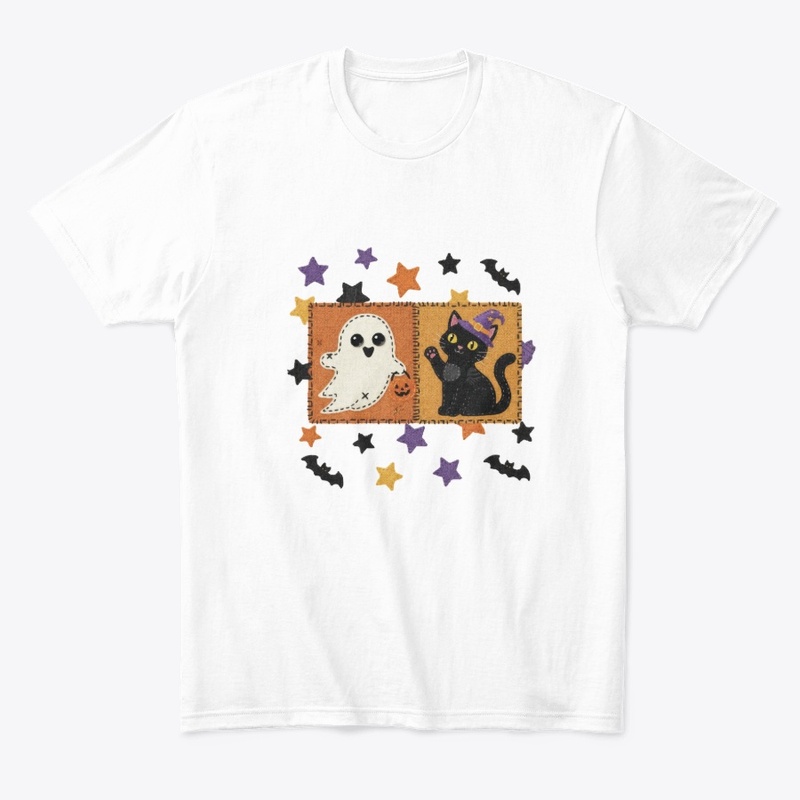 Ghost & Witch Cat Halloween