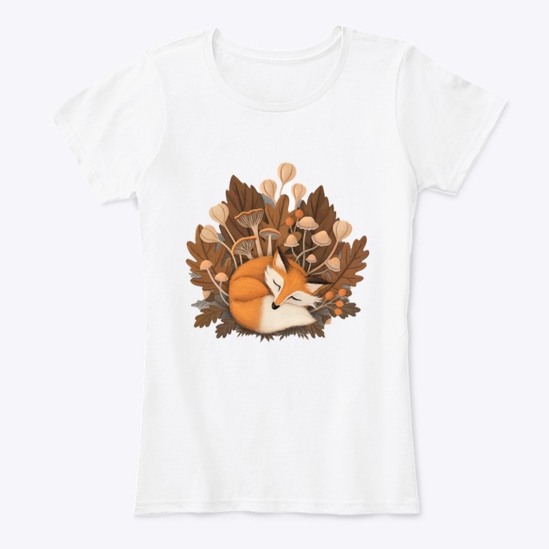 sleeping fox women t-shirt