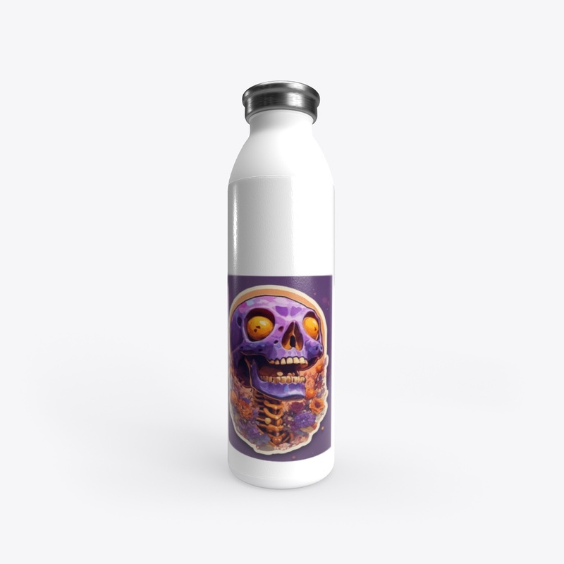 Vivid Skeleton Head Halloween Splash -