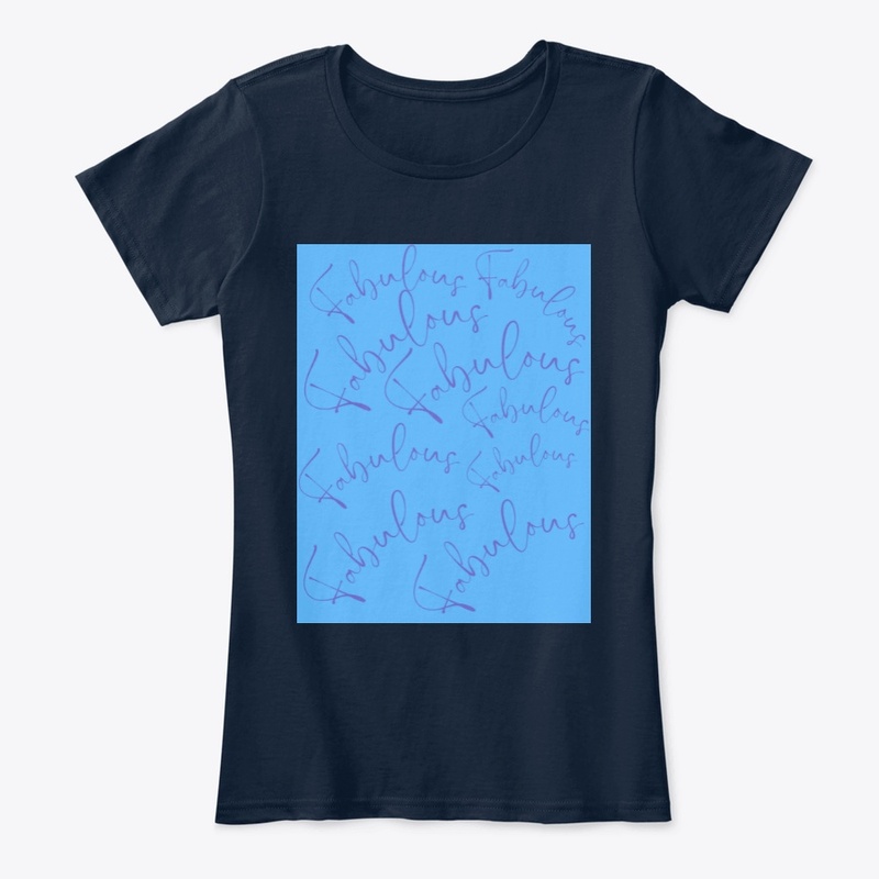 BLUE CURSIVE FABULOUS