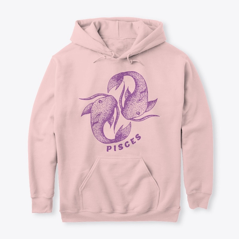 PISCES Purple Classic Pullover Hoodie