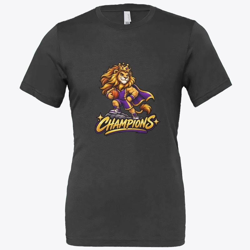 Champions Lion Basketball Mascot 