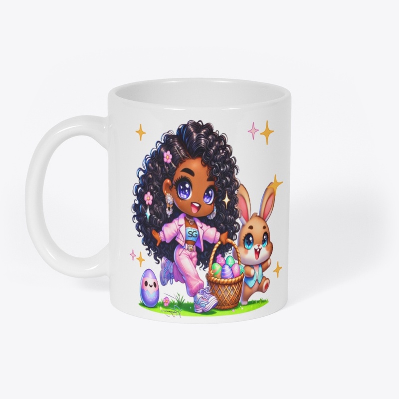 Black Chibi Easter Bunny Girl