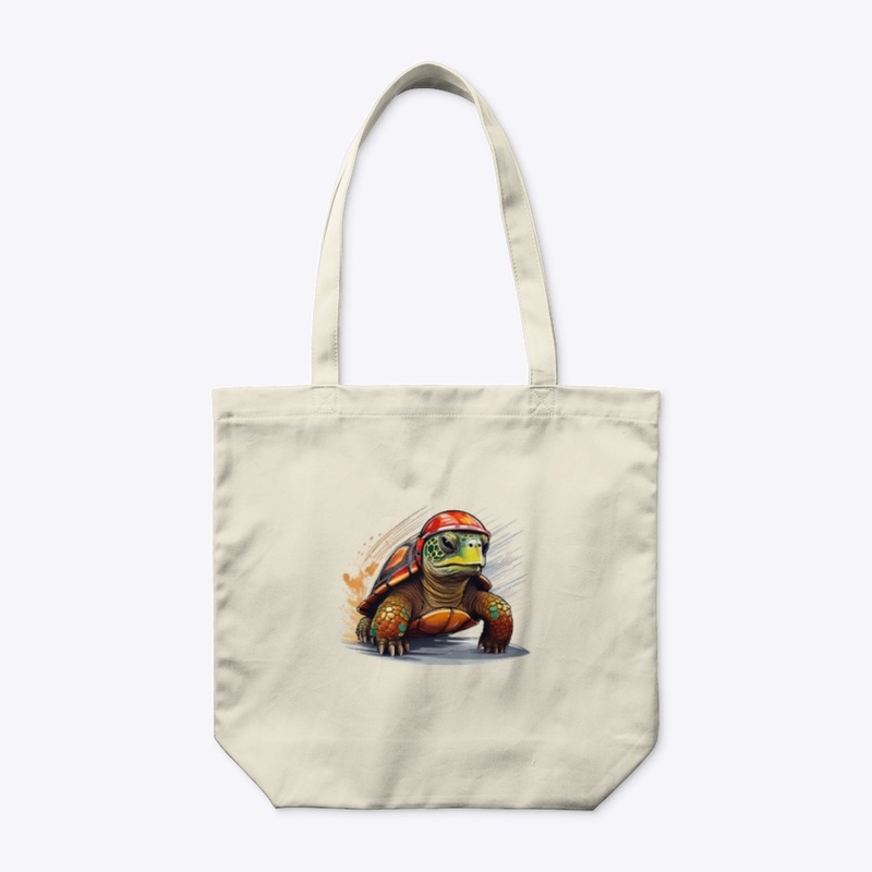 Racing Turtle with Helmet Art