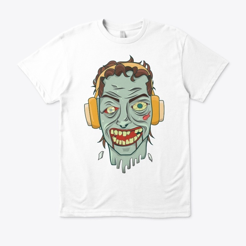 Music zombie head