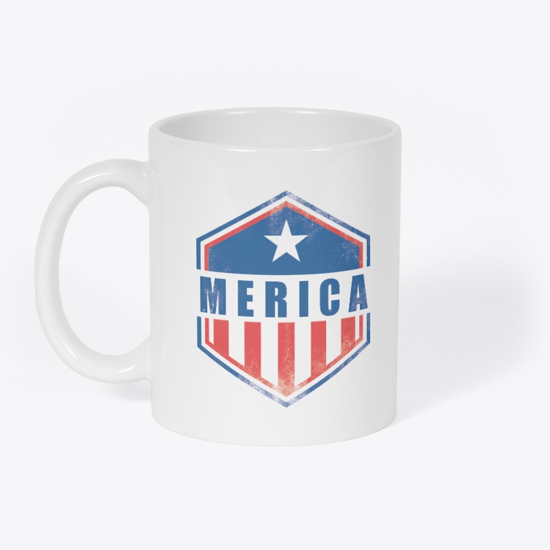 'Merica "Badge" Mug (white)
