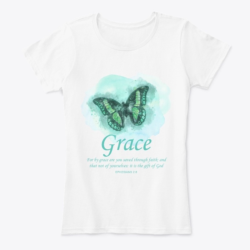 Womens Christian Butterfly Verse: Grace 