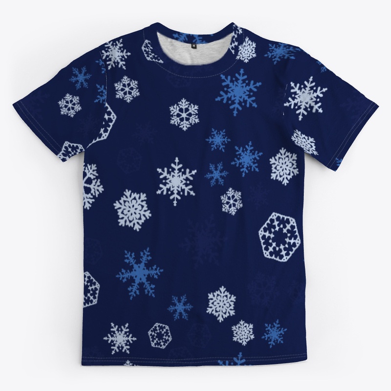 Christmas Blue Snowflakes
