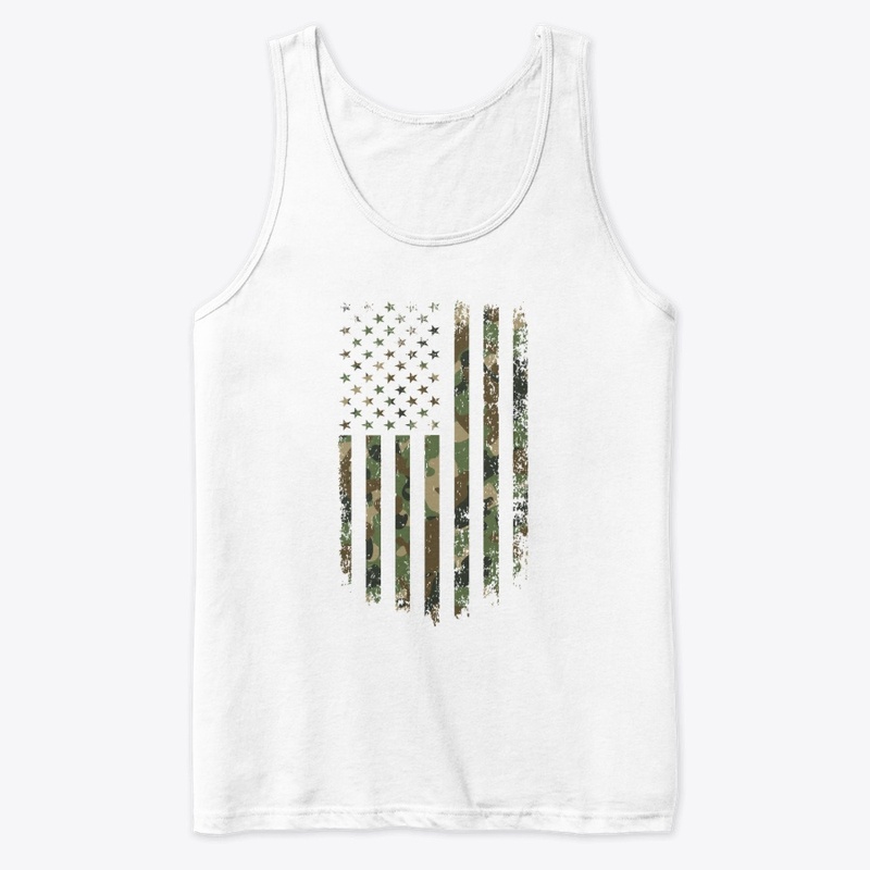 Patriotic American Military Flag