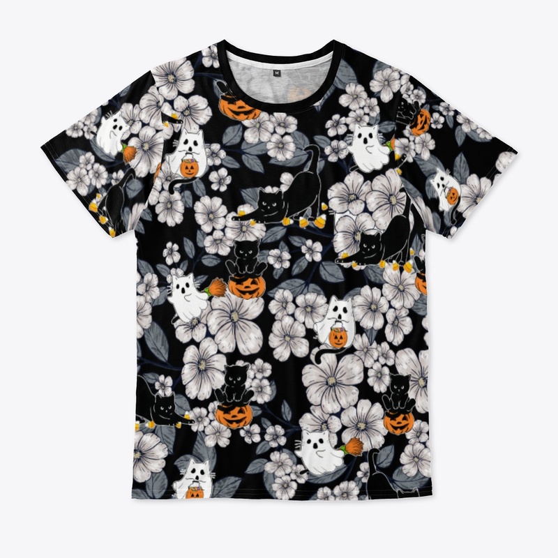 Spooky Cute Ghost and Floral Halloween