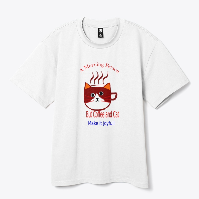  Cat Coffee Lover T-Shirt Morning Person