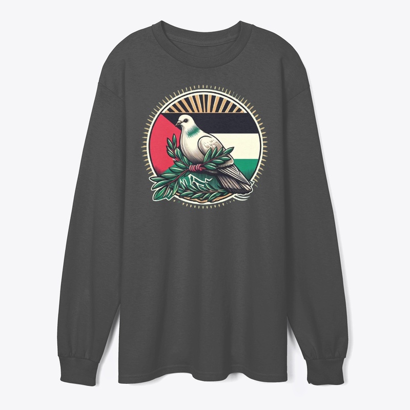 Pigeon Hold olive branch Palestine Flag