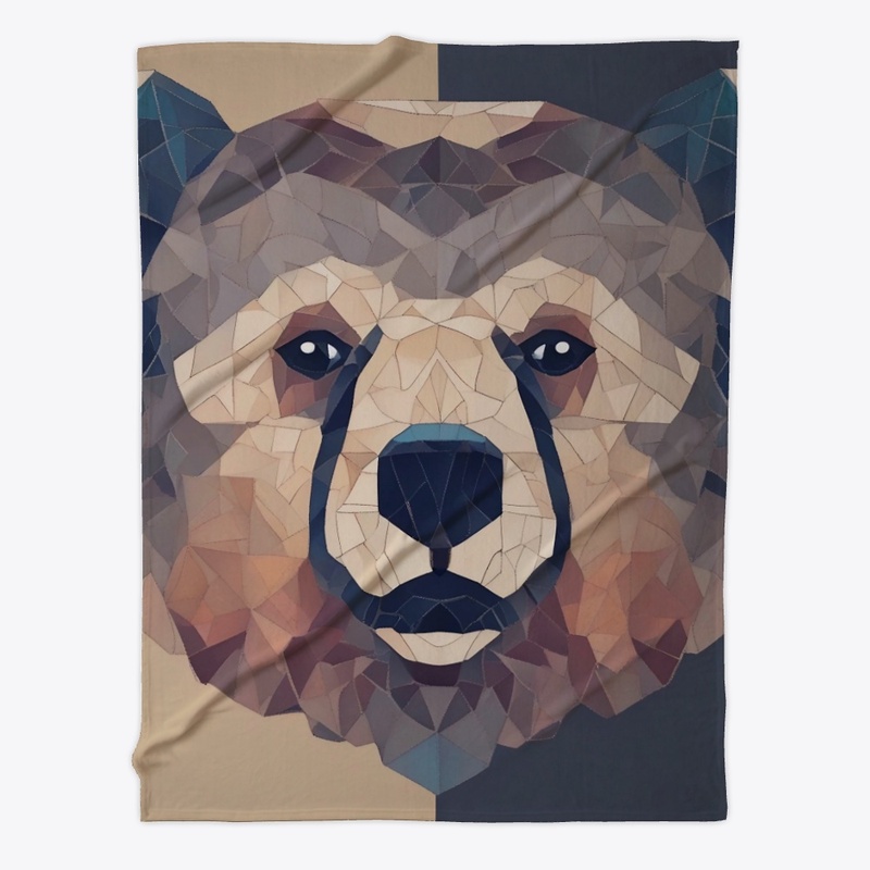 Bear Head Low Poly Design