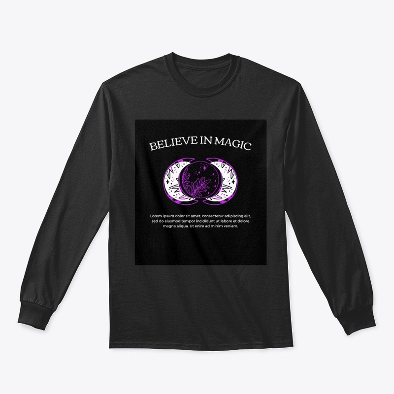Magical Black Tee: Believe in Magic