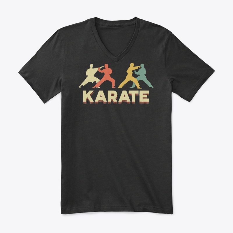Retro Silhouette Vintage Karate Lover